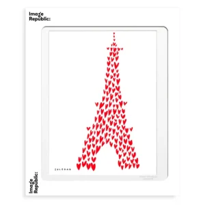 Image Republic Affiches & Tableaux>Affiche Bm Soledad Tour Eiffel Coeur - 30 X 40 Cm