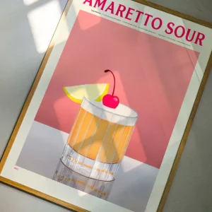 PSTR Studio Affiches & Tableaux>Affiche Cocktail - Elin Pk - Amaretto Sour