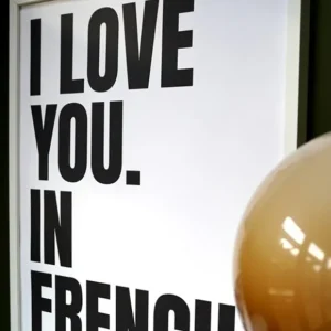 Sélectionné par Fleux Affiches & Tableaux>Affiche I Love You In French - 50 X 70 Cm - Black