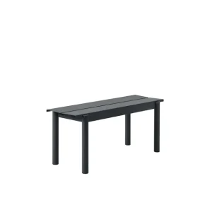 Muuto Poufs & Bancs>Banc Linear Steel Black - 110 X 34 Cm