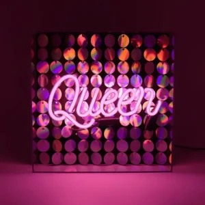 Sélectionné par Fleux Lampes De Table>Boite Acrylique Neon - Queen - Rose