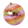 Rice Accessoires Design>Boule Disco 29 Cm - Rayures Rose