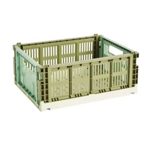 Hay Paniers & Boîtes>Caisse Crate Mix - Olive / Menthe Foncee