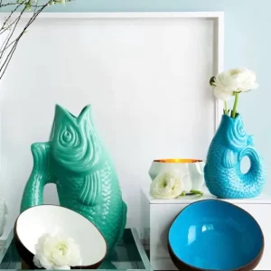 Sélectionné par Fleux Vases>Carafe / Vase Monsieur Carafon Poisson - Lagoon