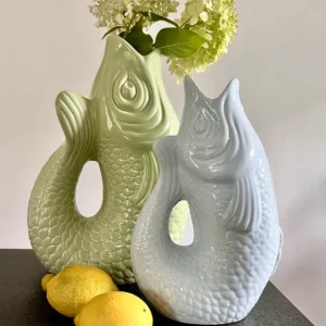 Sélectionné par Fleux Vases>Carafe / Vase Monsieur Carafon Poisson - Vert Mousse