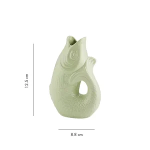 Sélectionné par Fleux Vases>Carafe / Vase Monsieur Carafon Poisson - Vert Mousse