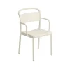 Muuto Chaises>Chaise Accoudoirs Linear Steel Off-White