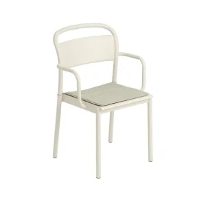 Muuto Chaises>Chaise Accoudoirs Linear Steel Off-White