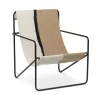 Ferm Living Fauteuils & Repose-Pieds>Chaise Lounge Desert Black / Soil