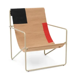 Ferm Living Fauteuils & Repose-Pieds>Chaise Lounge Desert Cashmere / Block