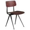 Hay Chaises>Chaise Result Noir - Rouge Brique - Chene Laque