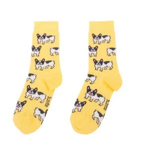 Coucou Suzette Chaussettes>Chaussettes Bouledogue 35/44 - Jaune