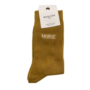 Félicie Aussi Chaussettes>Chaussettes Morue A Paillettes 36/40 - Curry