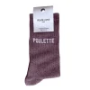 Félicie Aussi Chaussettes>Chaussettes Poulette A Paillettes 36/40 - Raisin