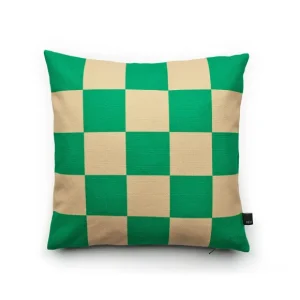 FEST Amsterdam Coussins>Coussin Checks - 45 X 45 Cm - Vert/Sable