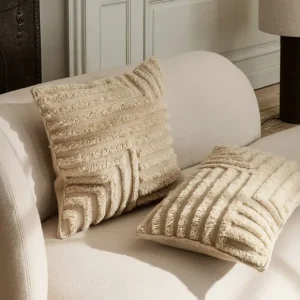 Ferm Living Coussins>Coussin Crease En Laine Plissee - Sable Clair