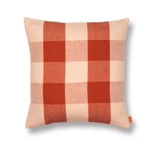 Ferm Living Coussins>Coussin Grand A Carreaux En Lin Et Coton