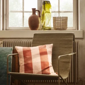 Ferm Living Coussins>Coussin Grand A Carreaux En Lin Et Coton