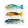 Stigerwoods Art Mural>Décoration Murale Trois Poissons Perroquet Sur Fond Blanc - 20 Cm X 20 Cm