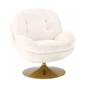 Sélectionné par Fleux Fauteuils & Repose-Pieds>Fauteuil Memento En Velours - 81 X 86 X 83 Cm - Blanc