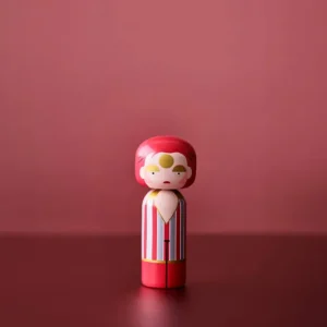 Lucie Kaas Sculptures & Figurines>Figurine En Bois - Kokeshi Sketch.Inc - Ziggy Stardust - 14.5 Cm