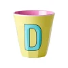 Rice Tasses & Mugs>Gobelet Lettre D En Melamine - Jaune