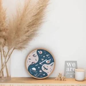 Ocean Clock Décorations Enfant>Horloge Semaine Pour Enfant En Bois - Bleu