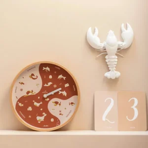 Ocean Clock Décorations Enfant>Horloge Semaine Pour Enfant En Bois - Terracota