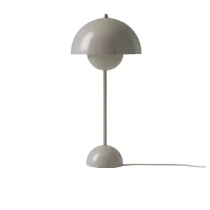 And Tradition Lampes De Table>Lampe A Poser Flowerpot Vp3 By Verner Panton - Gris Beige