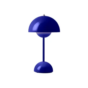 And Tradition Lampes De Bureaux>Lampe A Poser Flowerpot Vp9 Sans Fil - Bleu Cobalt