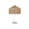 Honoré Lampes De Table>Lampe De Table Kaa A Franges Dorees - Blanc