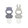 Konges Slojd Anneaux De Dentition & Tétines>Lot De 2 Grignoteuses En Silicone - Onyx