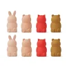 Liewood Jouets>Lot De 8 Marionnettes De Doigt Jim En Silicone - Rose