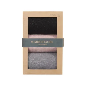 M Moustache Chaussettes>Lot De 3 Paires De Chaussettes A Paillettes 35/44 - Rose / Argent / Noir