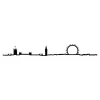 The Line Art Mural>Mini Frise Decorative Londres - Noir - 19 Cm