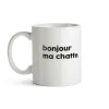 Félicie Aussi Tasses & Mugs>Mug En Porcelaine - Bonjour Ma Chatte