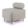 ENOstudio Fauteuils & Repose-Pieds>Ottoman Bovari Velours Beige Riviera 21