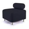 ENOstudio Fauteuils & Repose-Pieds>Ottoman Bovari Velours Bleu Nuit Riviera 79