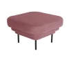 ENOstudio Fauteuils & Repose-Pieds>Ottoman Cornice Tissu - Rose & Metal Noir