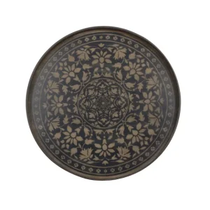 Ethnicraft Plats & Plateaux>Plateau En Bois Black Marrakesh - O 61 Cm