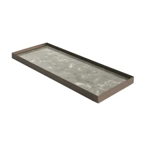 Ethnicraft Plats & Plateaux>Plateau En Verre Fossil Organic - Gris