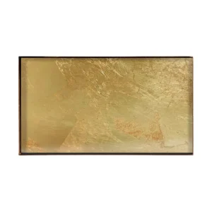 Ethnicraft Plats & Plateaux>Plateau En Verre Gold Leaf - Dore