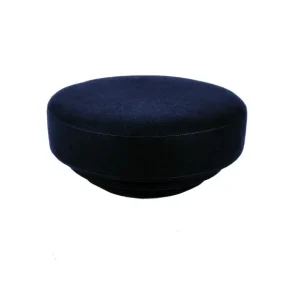 ENOstudio Poufs & Bancs>Pouf Cornice Velours - Bleu Nuit