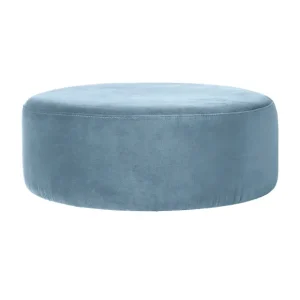 Broste Copenhagen Poufs & Bancs>Pouf Wind Velours Bleu Pastel