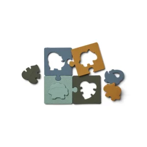 Liewood Jeux Éducatifs>Puzzle Bodil En Silicone - Dino Bleu