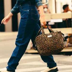 Rive Droite Paris Sacs & Cabas>Sac Sauval City Bag En Coton Recycle - Leopard