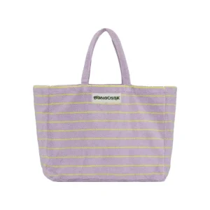 Sélectionné par Fleux Sacs & Cabas>Sac Weekend A Rayures - Lilac & Neon Yellow