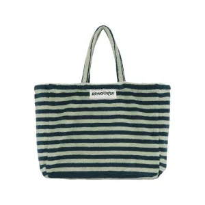 Sélectionné par Fleux Sacs & Cabas>Sac Weekend A Rayures - Sea Foam & Deep Teal