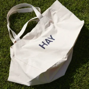 Hay Sacs & Cabas>Sac Weekend En Coton Recycle - Bleu Ciel