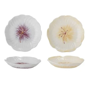 Bloomingville Assiettes & Couverts>Set De 2 Assiettes Mimosa En Gres - O 21 X 3,5 Cm - Violet & Creme